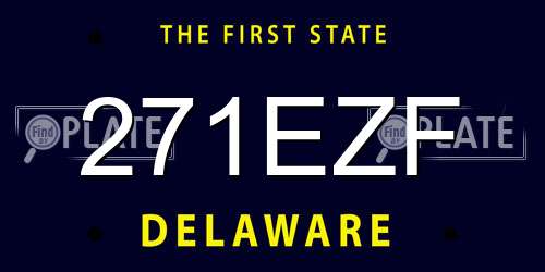 271EZF Delaware License Plate