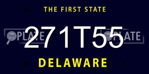 271T55 Delaware License Plate