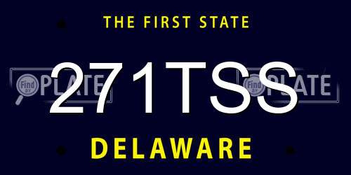 271TSS Delaware License Plate