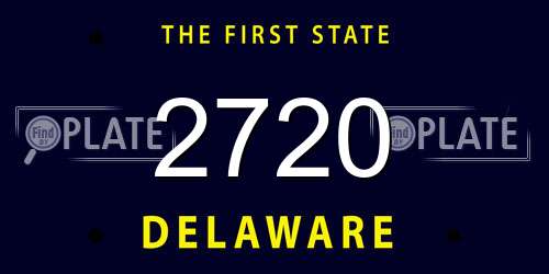 2720 Delaware License Plate