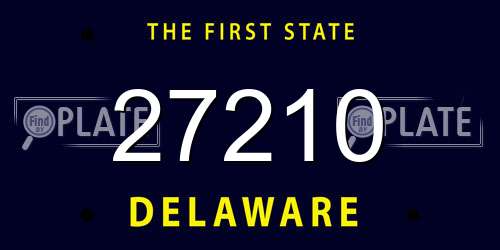 27210 Delaware License Plate