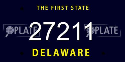 27211 Delaware License Plate