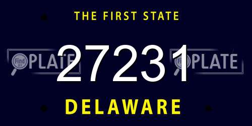 27231 Delaware License Plate