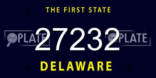 27232 Delaware License Plate