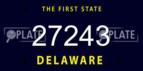 27243 Delaware License Plate