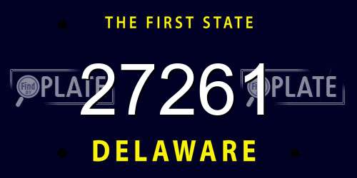 27261 Delaware License Plate