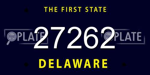 27262 Delaware License Plate