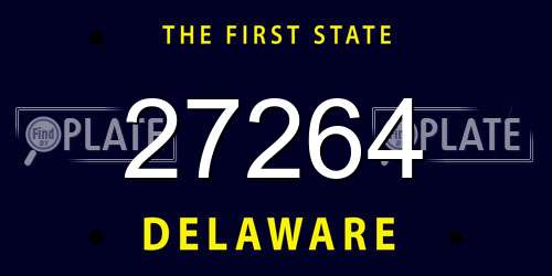 27264 Delaware License Plate