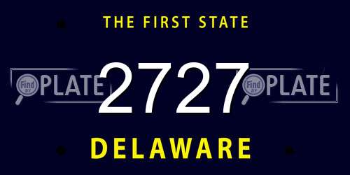 2727 Delaware License Plate