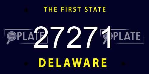 27271 Delaware License Plate