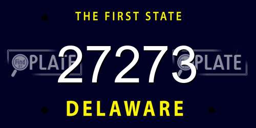 27273 Delaware License Plate