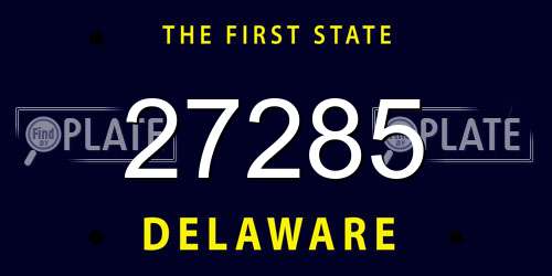 27285 Delaware License Plate
