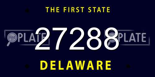 27288 Delaware License Plate