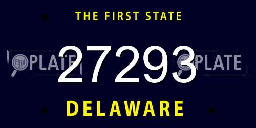 27293 Delaware License Plate