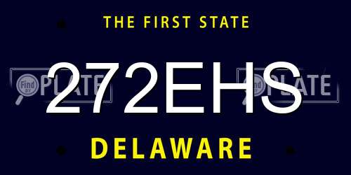 272EHS Delaware License Plate