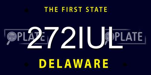 272IUL Delaware License Plate