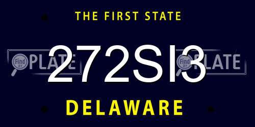 272SI3 Delaware License Plate