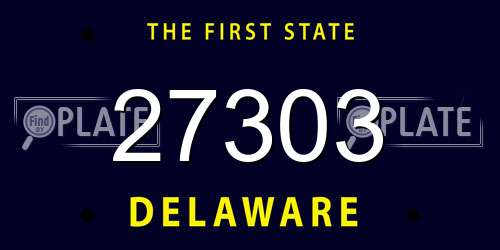 27303 Delaware License Plate
