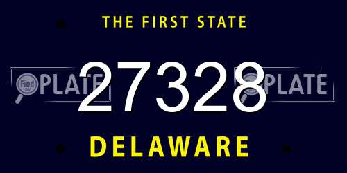 27328 Delaware License Plate