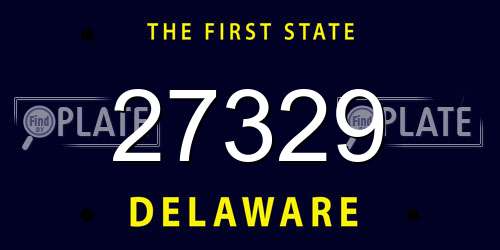 27329 Delaware License Plate