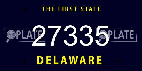27335 Delaware License Plate