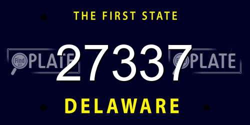 27337 Delaware License Plate