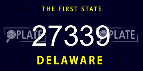27339 Delaware License Plate