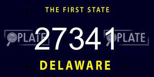 27341 Delaware License Plate