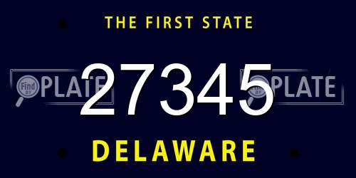 27345 Delaware License Plate