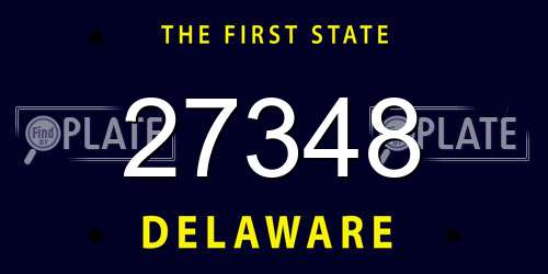 27348 Delaware License Plate