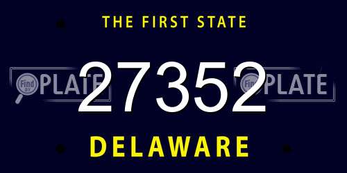 27352 Delaware License Plate