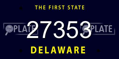 27353 Delaware License Plate