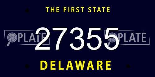 27355 Delaware License Plate