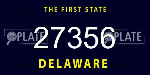 27356 Delaware License Plate