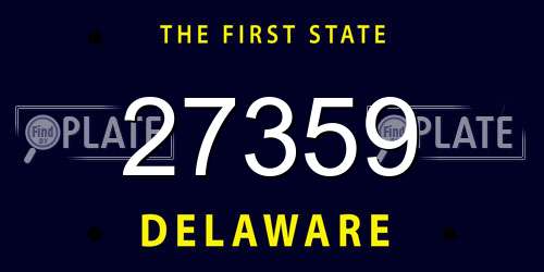 27359 Delaware License Plate