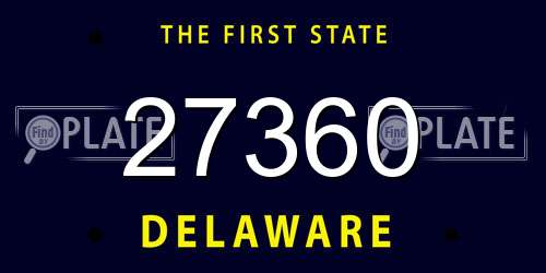 27360 Delaware License Plate