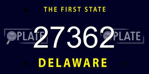 27362 Delaware License Plate