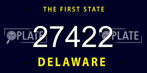 27422 Delaware License Plate