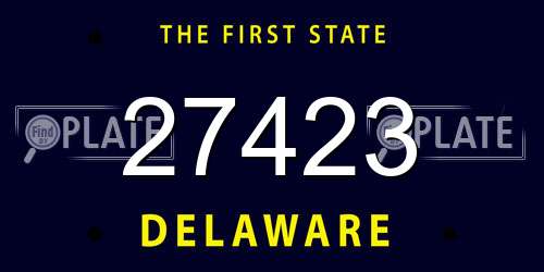 27423 Delaware License Plate