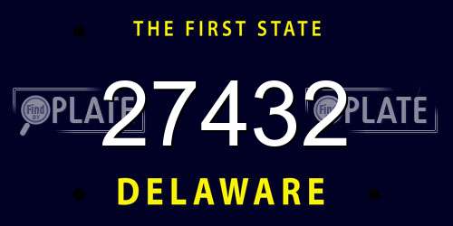 27432 Delaware License Plate