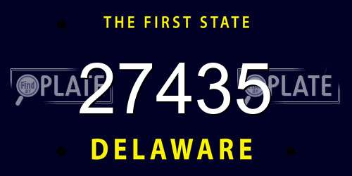 27435 Delaware License Plate