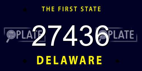 27436 Delaware License Plate