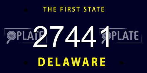 27441 Delaware License Plate