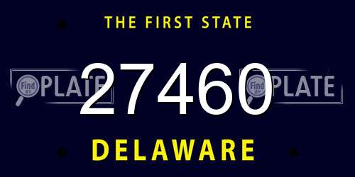 27460 Delaware License Plate