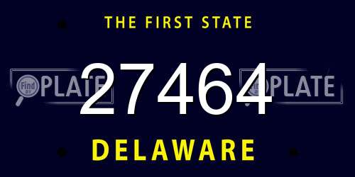 27464 Delaware License Plate