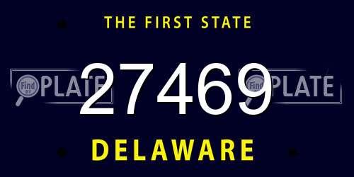27469 Delaware License Plate