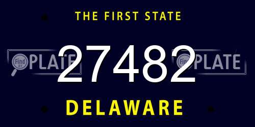 27482 Delaware License Plate