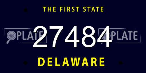 27484 Delaware License Plate