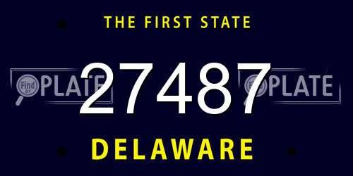 27487 Delaware License Plate