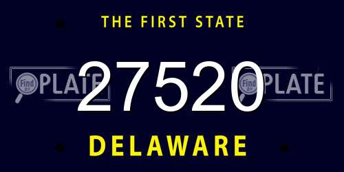 27520 Delaware License Plate